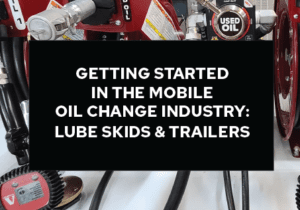 A picture of some oil change equipment and a hose.